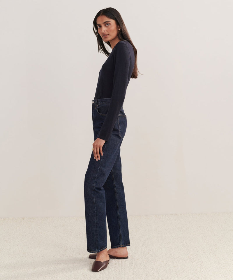 90's Pinch Waist Long Jean