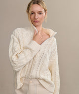 Cotton Cable Half Zip