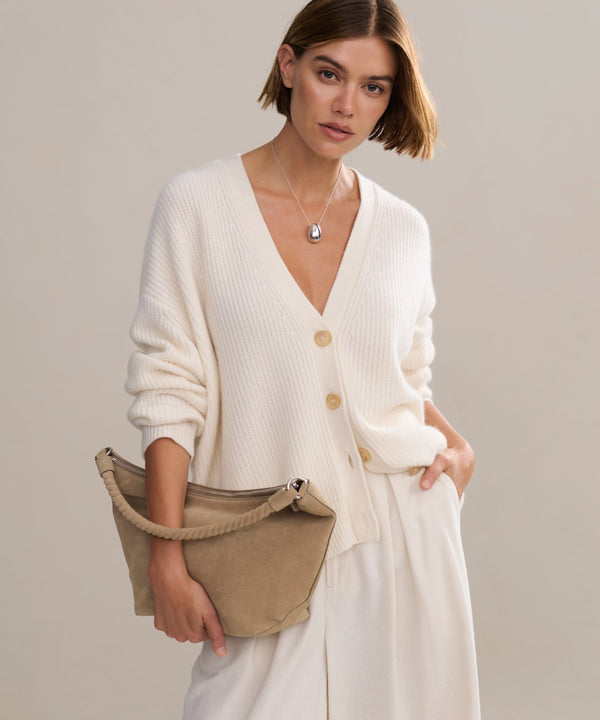 Cropped Cashmere Cocoon Cardigan
