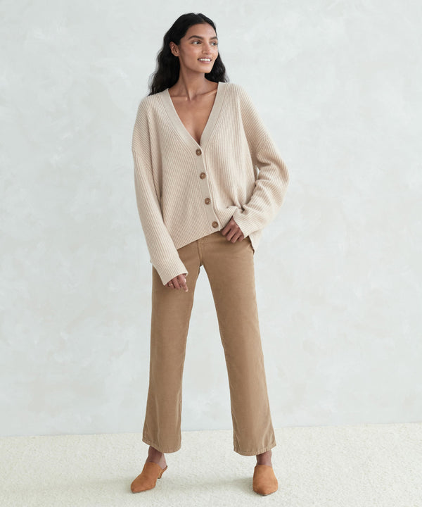 Cropped Cashmere Cocoon Cardigan