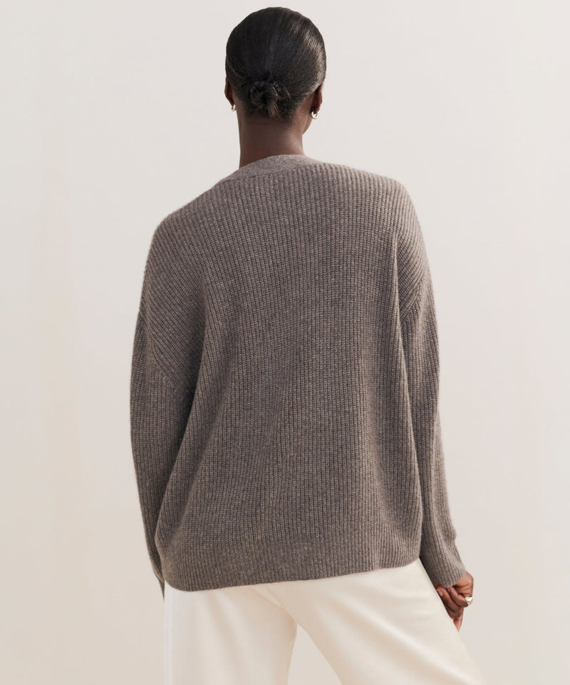 Cropped Cashmere Cocoon Cardigan
