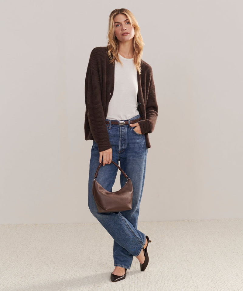 Cropped Cashmere Cocoon Cardigan