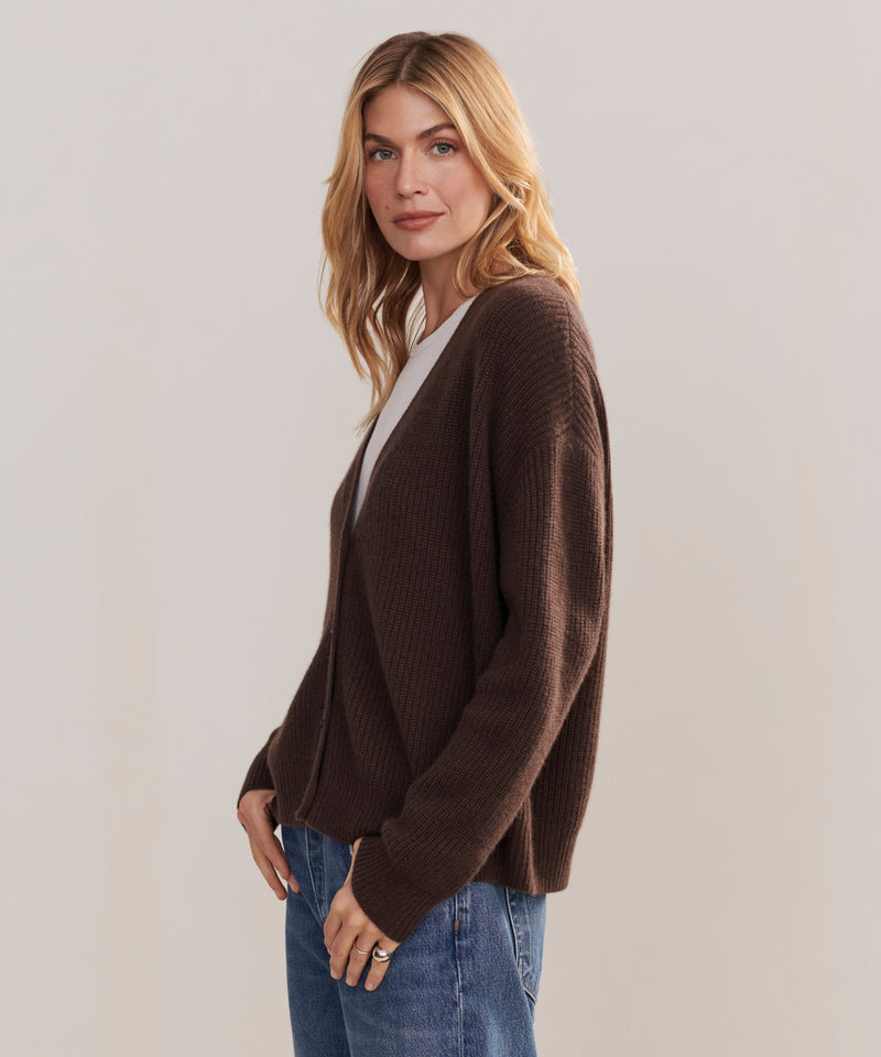 Cropped Cashmere Cocoon Cardigan