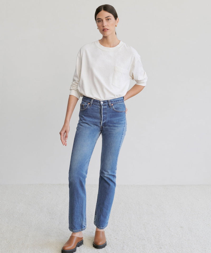 Long-Sleeve Vintage Pocket Tee